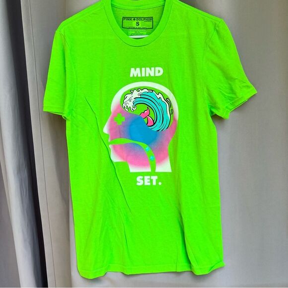 Pink Dolphin “mind set.” NWT tee ◾️ small - Picture 1 of 3